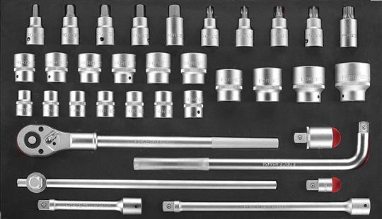 FOR F6342 Foam combinatieset 3/4" - 34 dlg 6-12kant (10318 Jumbo)