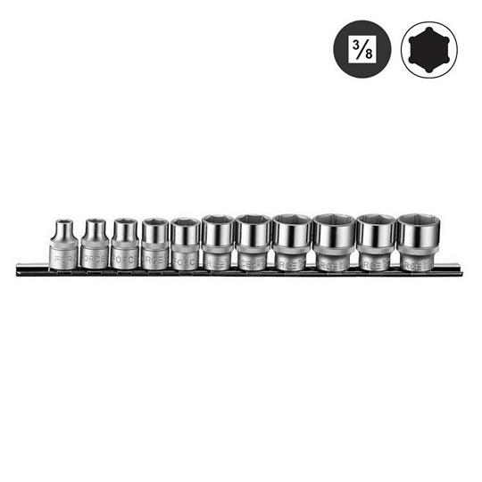 FOR 3113S-5 3/8" Doppenset 6-kant SAE 11 delig