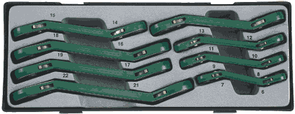FOR T50811 TC Module 8 ringratelsleutels 15°