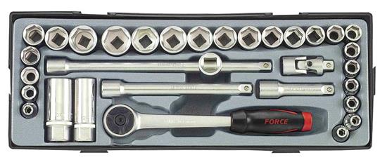 FOR T3322 Tc module met doppenassortiment  mm & SAE 6kant - 32dlg 3/8"