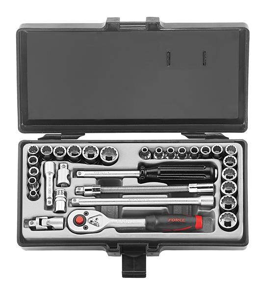 FOR 2312-5 - 1/4" Doppenset MM + SAE 6kant - 31dlg