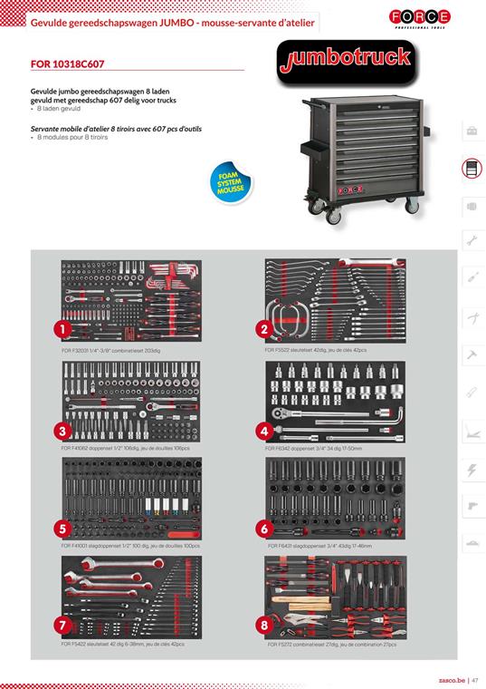 FOR 10318C607 Gereedschapswagen Jumbo 607dlg