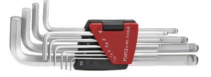 FOR 5102XLB Inbussleutelset kogelkop 10 dlg extra lang