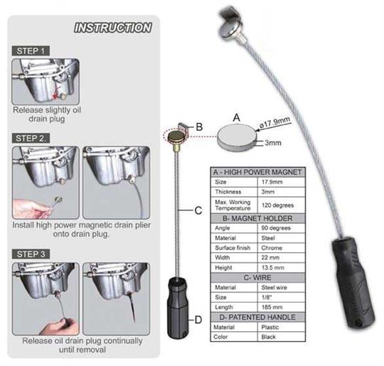 FOR 61933 Magnetische carterplug sleutel