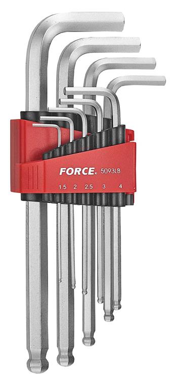 FOR 5093LBS Inbussleutelset kogelkop 9dlg lang