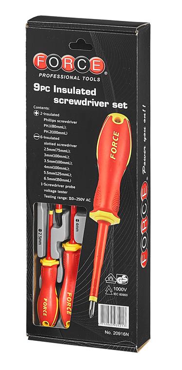 FOR 20916 Schroevendraaierset 9 dlg 1000v