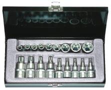FOR 4192 1/2" & 3/8" Torx doppenset - 18dlg