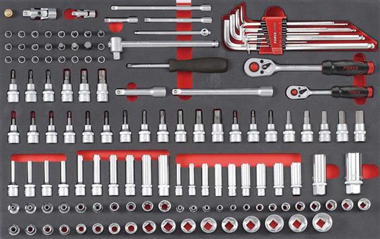 FOR F31351 135 dlg kombinatieset 1/4" - 3/8"