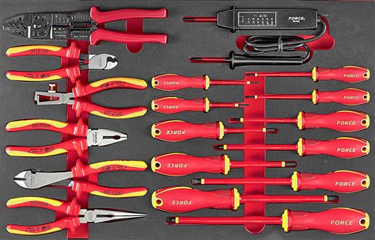 FOR F2182 Foam set schroevendraaiers1000v + tangen 18dlg