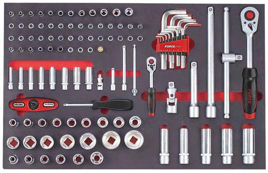 FOR F41083 108 dlg kombinatieset 1/4" - 1/2" (foam 102 serie)