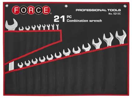 FOR 5213C Steekringsleutelset in hoes 21dlg