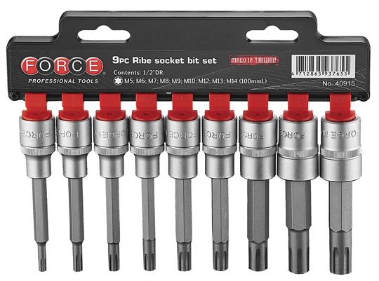 FOR 40915 - 1/2" Dop bit set ribe 9dlg