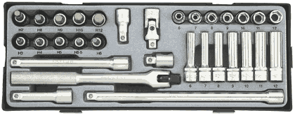 FOR T3311 Tc module doppenset & toebehoren 31dlg 3/8"