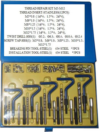 V coil schroefdraad reparatieset